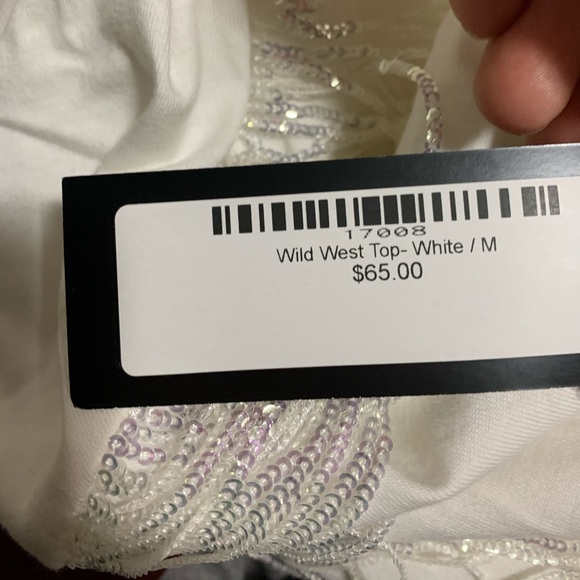 White fringe tshirt - Picture 2 of 3